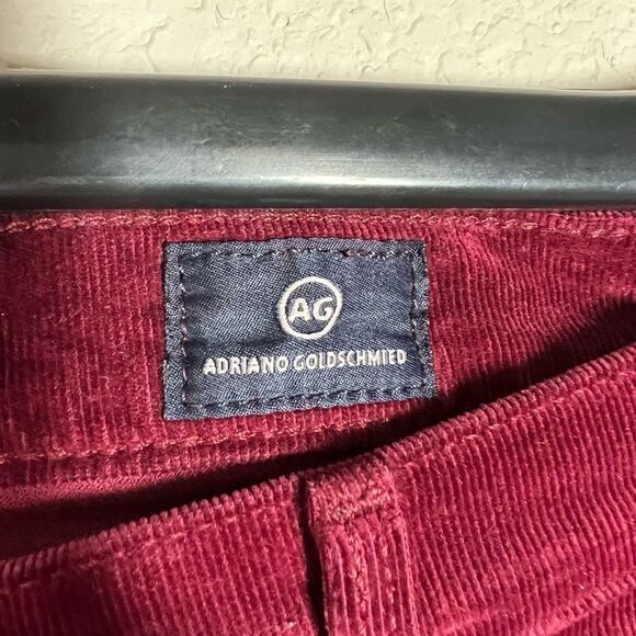Adriano Goldschmied The Prima Red Mid Rise Cigarette Leg Corduroy Skinny Sz 27R - Picture 5 of 10